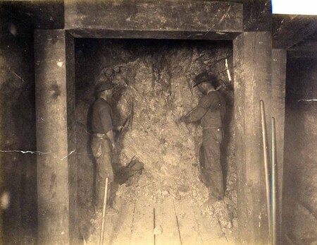 High ore 400 level East Showing ore after blast ore 15 ft