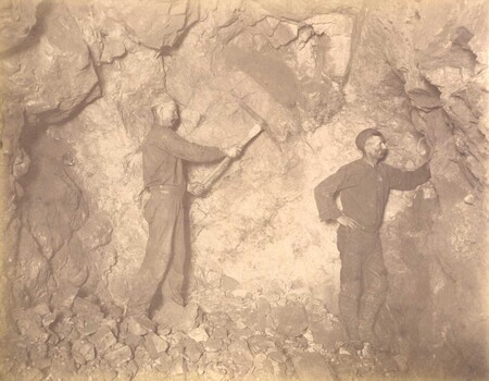 Mt Con 550 level East.  Showing ore after blasting.